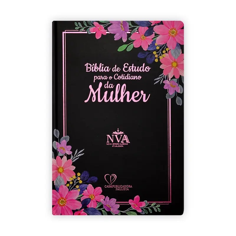 Bíblia de Estudos Feminina para o Cotidiano da Mulher NVAA Capa Dura cor Preta