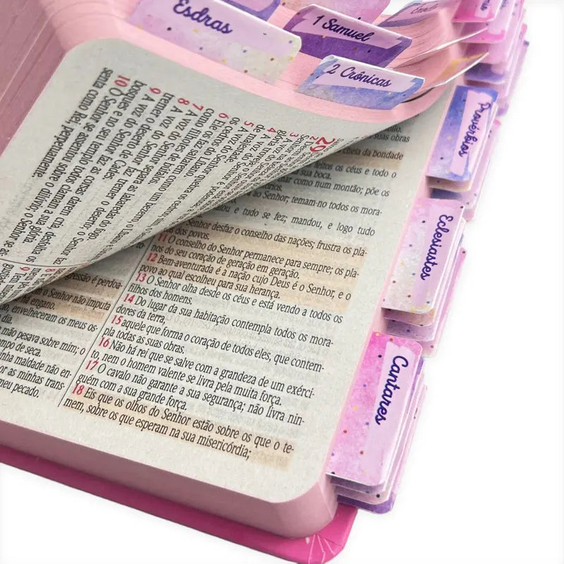 Bíblia Sagrada Evangélica Fácil Leitura Feminina com Abas Adesivas - Plano de Deus 2026