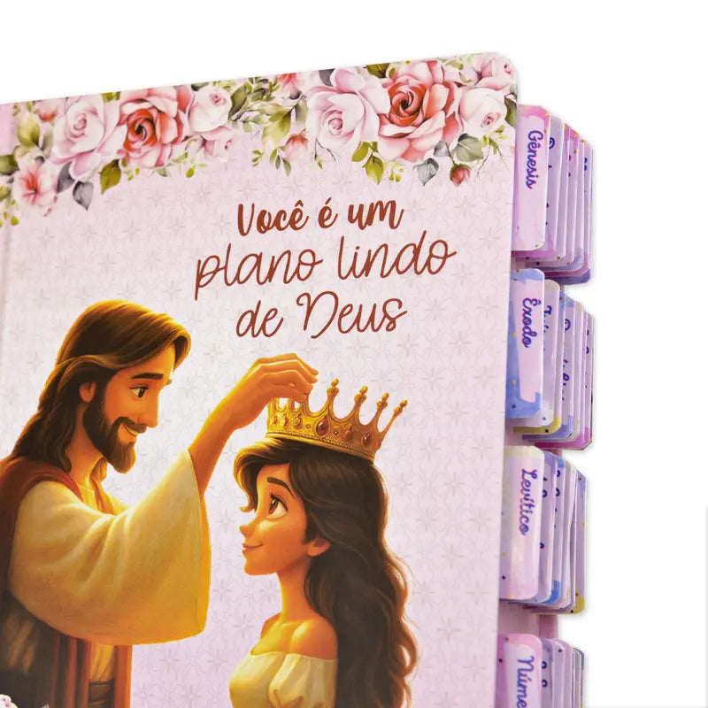 Bíblia Sagrada Evangélica Fácil Leitura Feminina com Abas Adesivas - Plano de Deus 2026