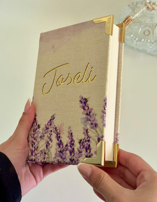 PRONTA ENTREGA - Bíblia Linho Lavanda JOSELI - MINI NAA