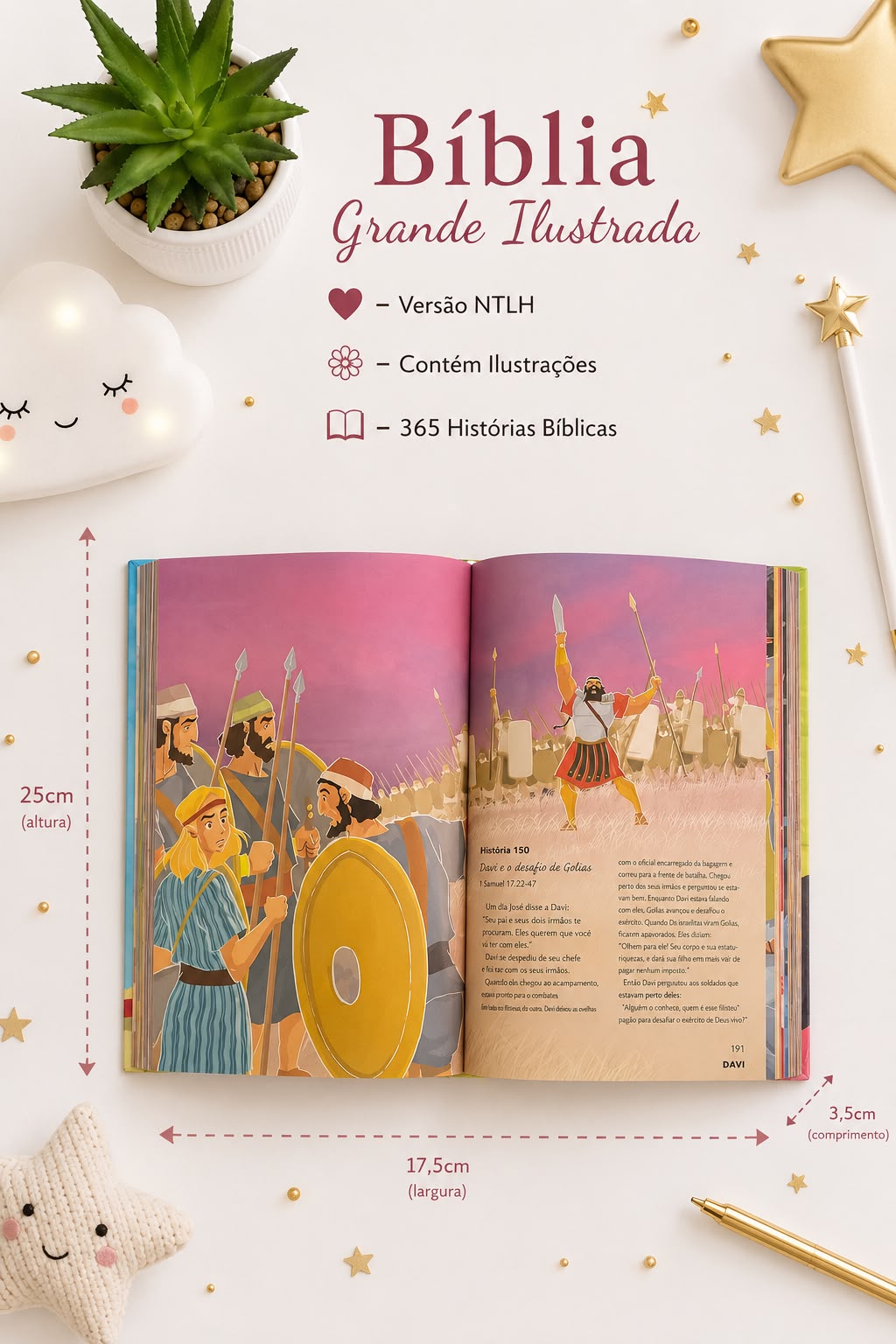 Bíblia Infantil Glitter Arco-Íris com Nome