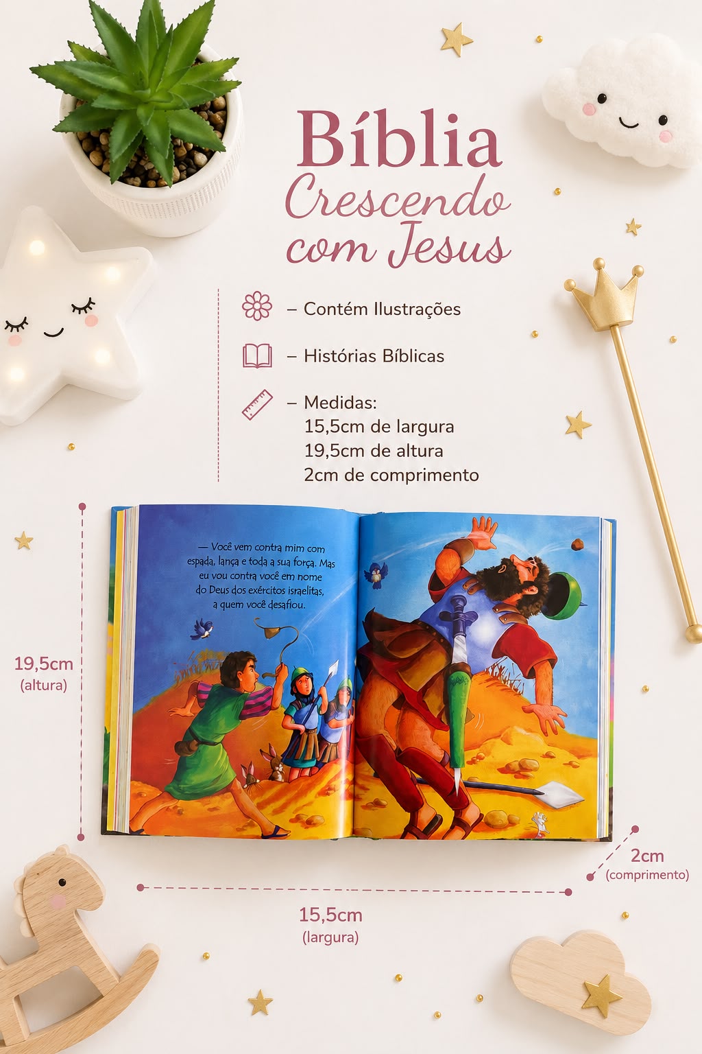 Bíblia Infantil Glitter Arco-Íris com Nome