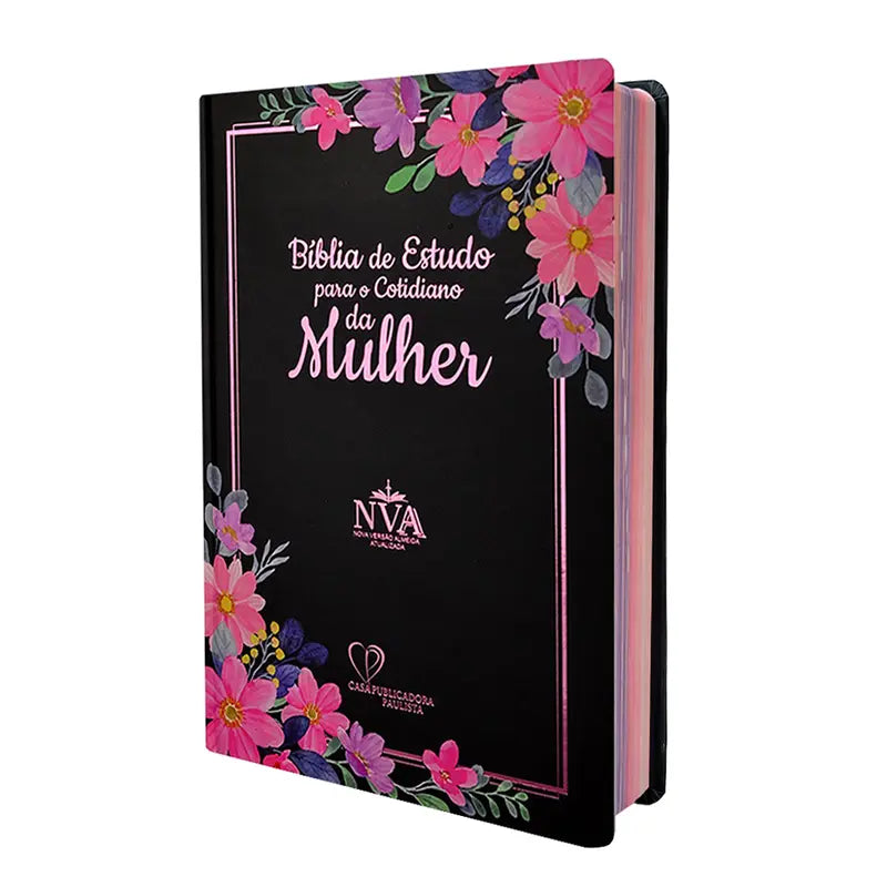 Bíblia de Estudos Feminina para o Cotidiano da Mulher NVAA Capa Dura cor Preta
